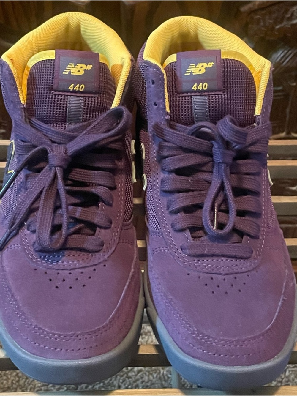 New Balance  Purple & Yellow 440 Mid-Top Sneakers 6.5/8
